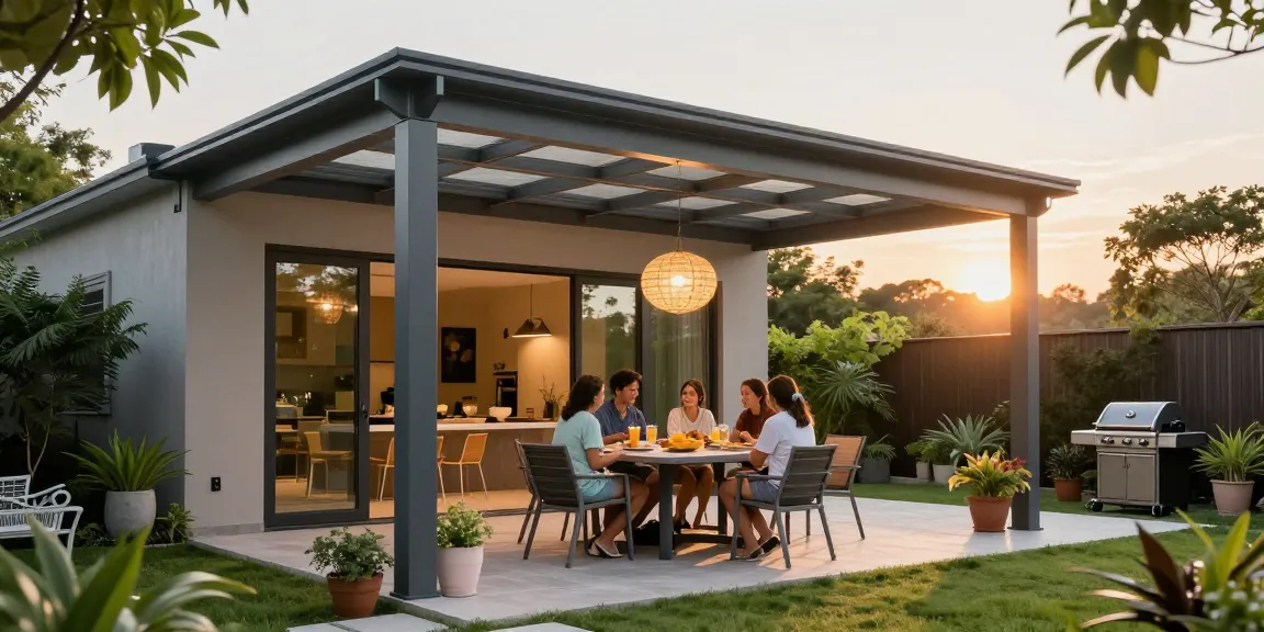 Moderne Terrassenüberdachungen bieten eleganten Schutz und schaffen einladende Outdoor-Bereiche.